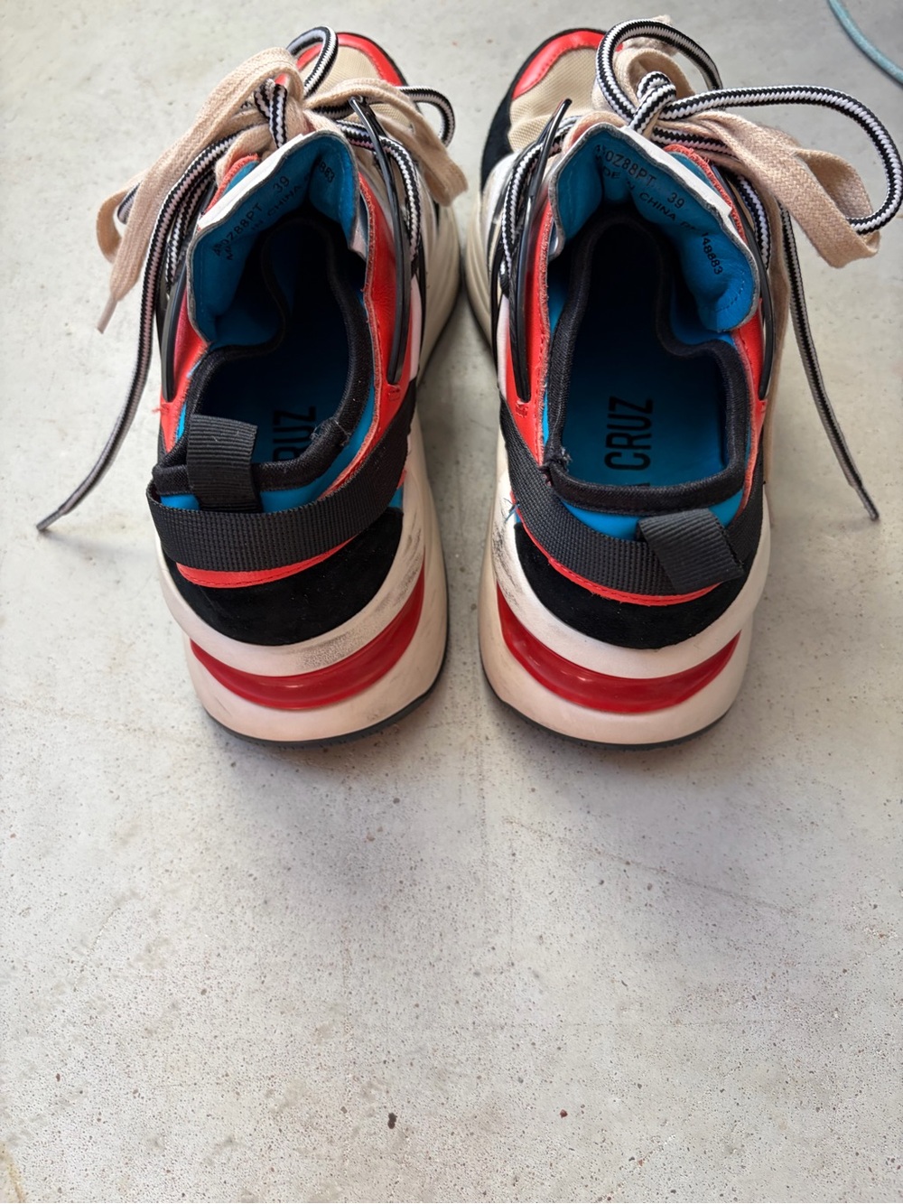 Lola Cruz Anthropologie Colorblock Chunky Platform Sneakers EU 39 US 8.5 - Picture 6 of 6
